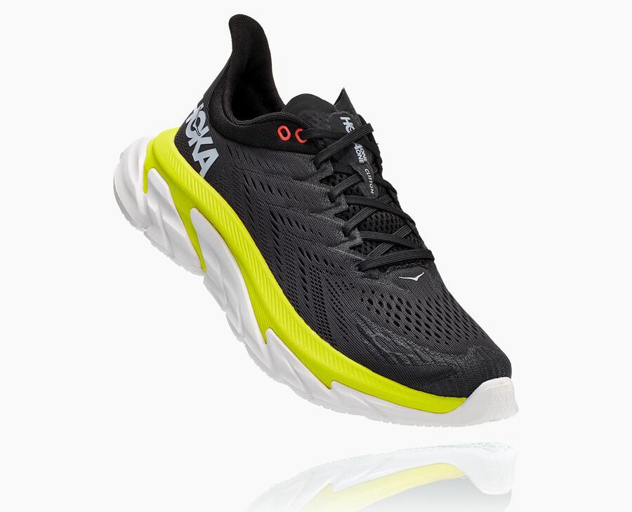 Running Shoes Mens - Hoka One One Clifton Edge - Black - FSZNVAQ-45